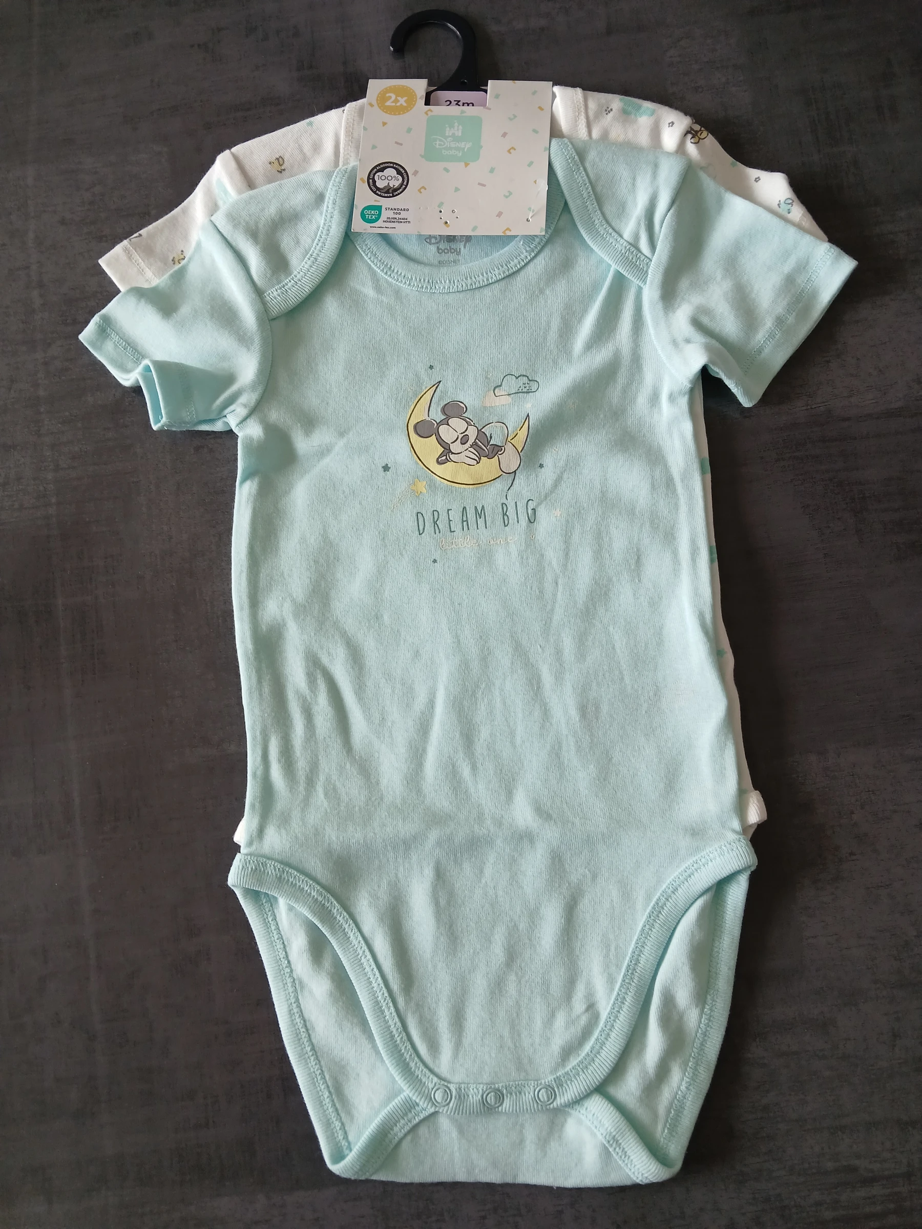 lot 2 bodies manches courtes garcon mickey disney baby 86 cm 23 mois